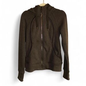 Lululemon scuba grey zip up scuba jacket hoodie lulu